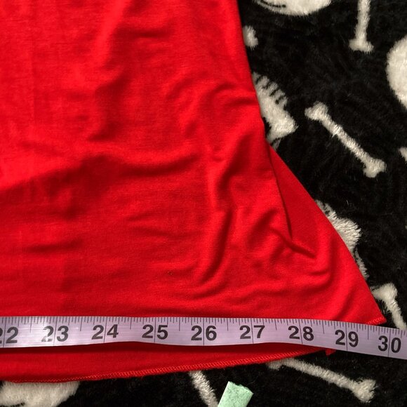 PAPA VANCOUVER Red v-neck short-sleeve top ~ Stretchy LARGE XL 1X shirt - Picture 9 of 15